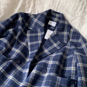Oak+Fort Oversized Plaid Coat